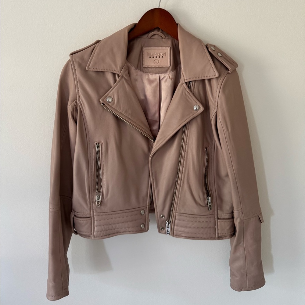 Blank NYC Women's Blush Leather Jacket — Size Small